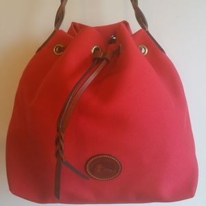 Dooney nylon drawstring bag w/ twisted handle NWT